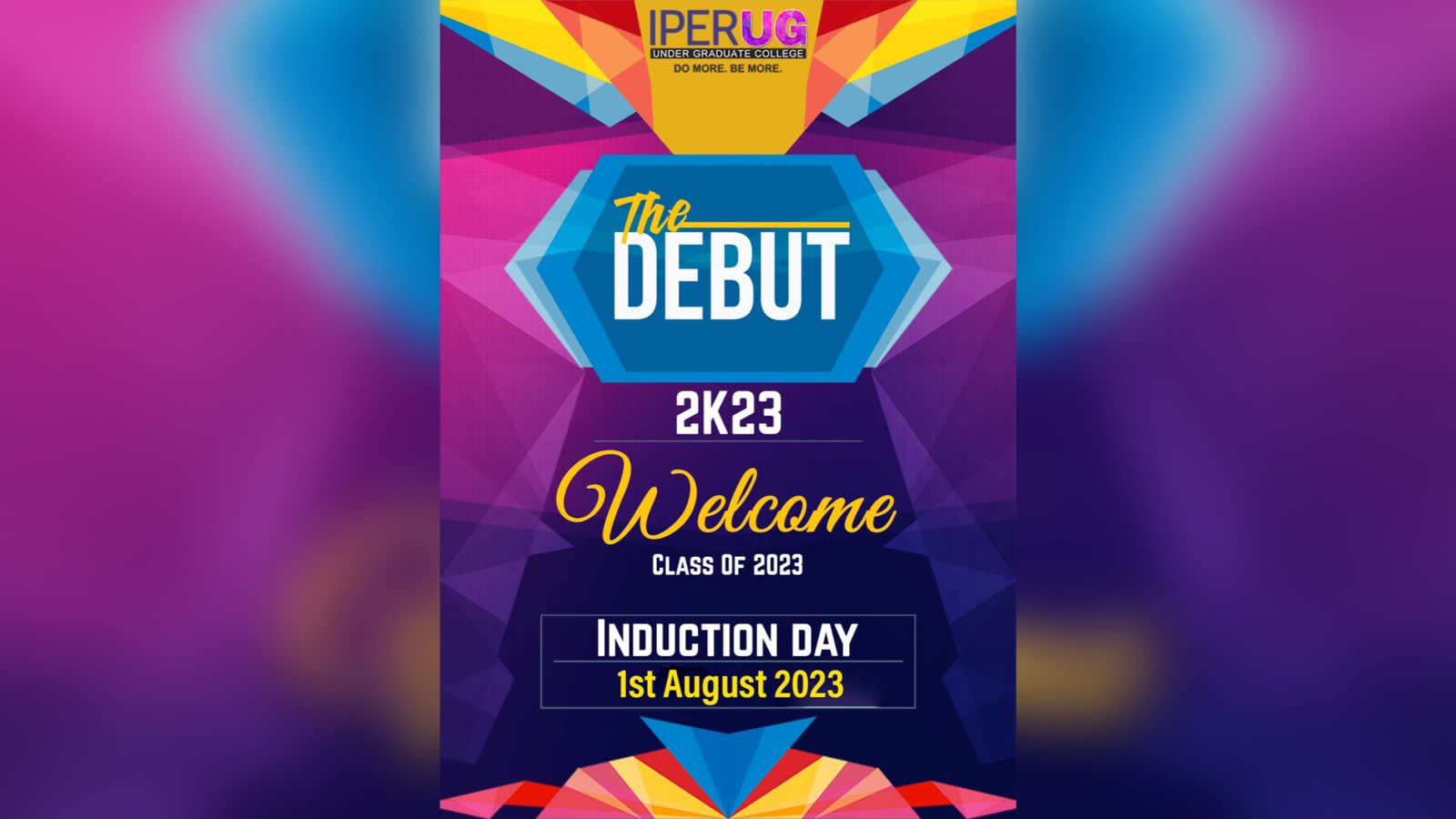 UG Induction Programme – Debut2K23 on 1st August, 2023