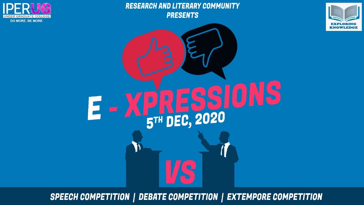 Community Event – eXpressions (Speech, Debate, Extempore) at IPER UG