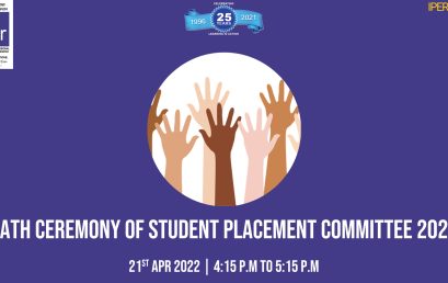 Oath Ceremony of Student Placement Committee – IPER MBA – 21 April 2022