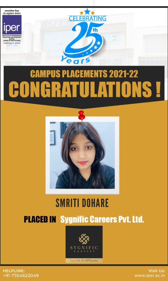 CAMPUS PLACEMENTS 2021-22 (Layout 2) Sygnific Careers Pvt. Ltd.