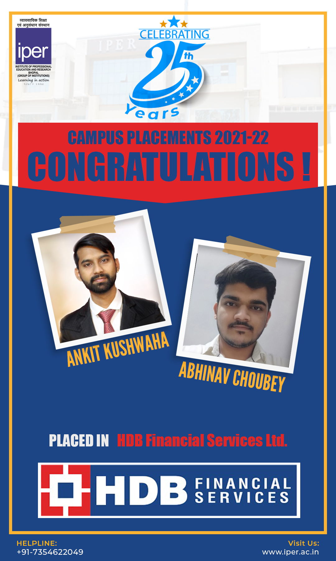 CAMPUS PLACEMENTS 2021-22 (Layout 5) HDB Financial Services Ltd.