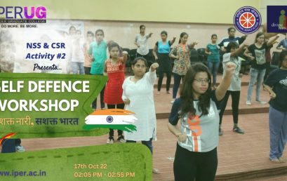 Self Defence Workshop for IPER UG Girls – 17th Oct, 2022