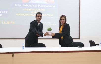 Guest Lecture by Mudra Keswani – IPER Alumni – 16th Nov 2022