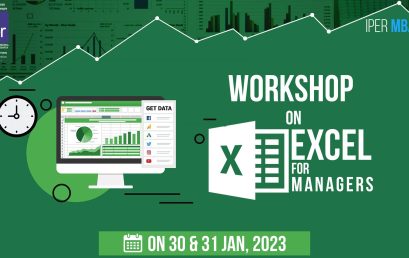 Workshop on Excel at IPER MBA – 30th January, 2023