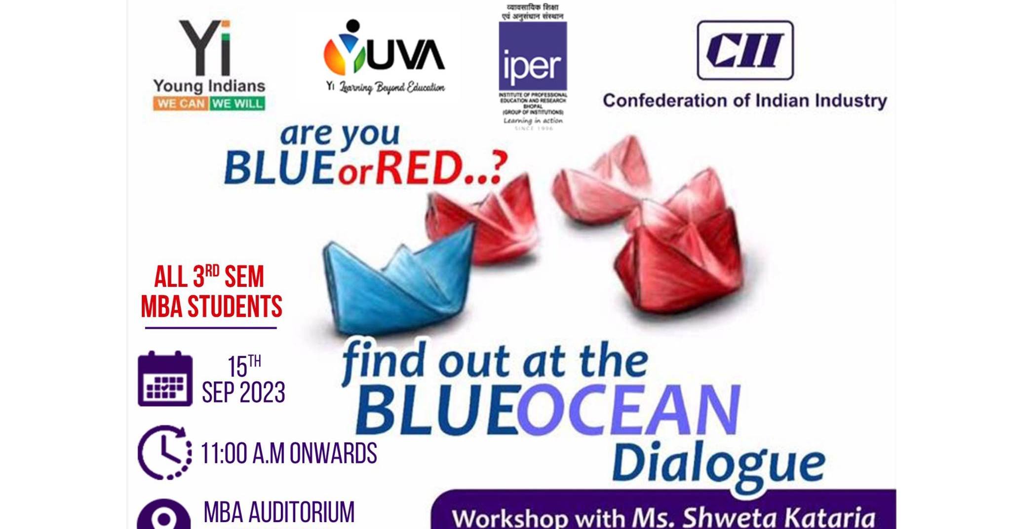 CII Yuva’s Blue Ocean Dialogue – at IPER MBA, 15th Sept, 2023