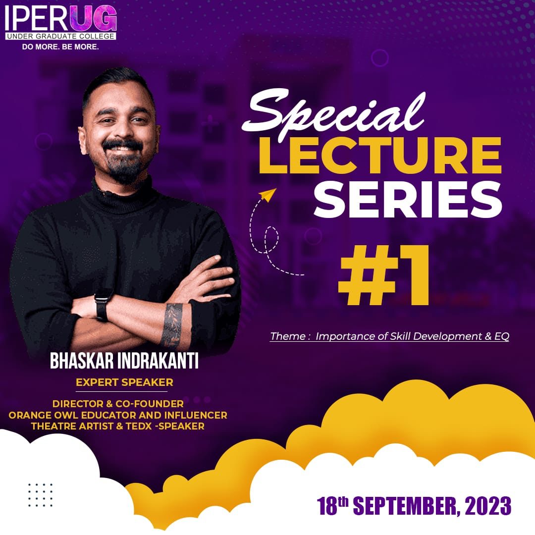 Special Lecture Series #1 – by Mr. Bhaskar Indrakanti – 18th Sept, 2023