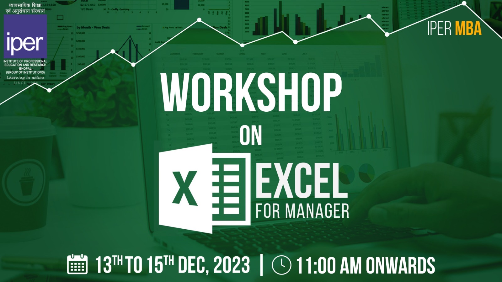 Excel For Managers – Workshop – 13-15th Dec, 2023