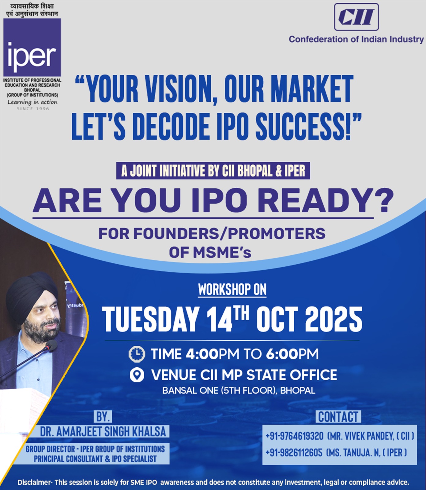 IPO Readiness Workshop – Designed Exclusively for MSME Founders & Promoter